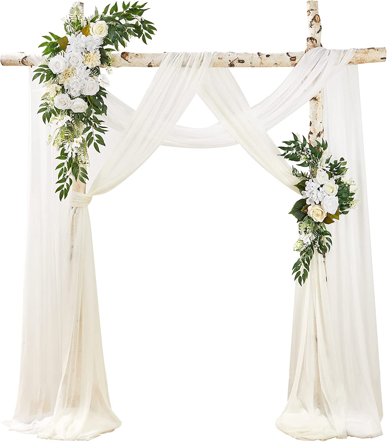 Wedding Arch Flowers Kit (Pack of 4) 2pcs Artificial Floral Swag