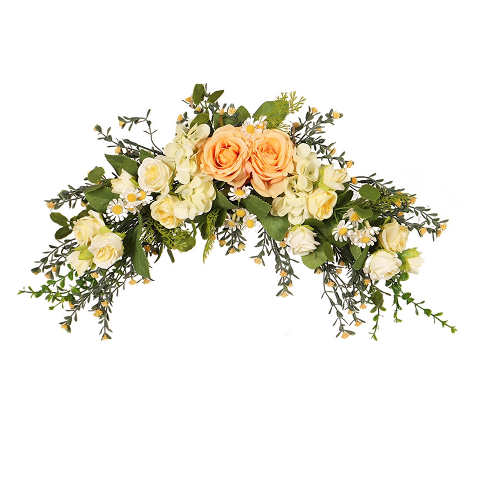 Wedding Arch Flowers, Rose Decorative Floral Swag for Lintel, 17.7Inch ...