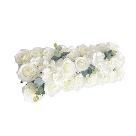 Wedding Arch Flowers Row silk flower rose Flower Arrangements Decor for Reception Wedding Ceremony and flower panel Backdrop ,