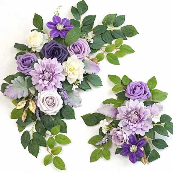 Wedding Arch Flowers Set of 2 for Wedding Welcome Sign Artificial Wedding Flower