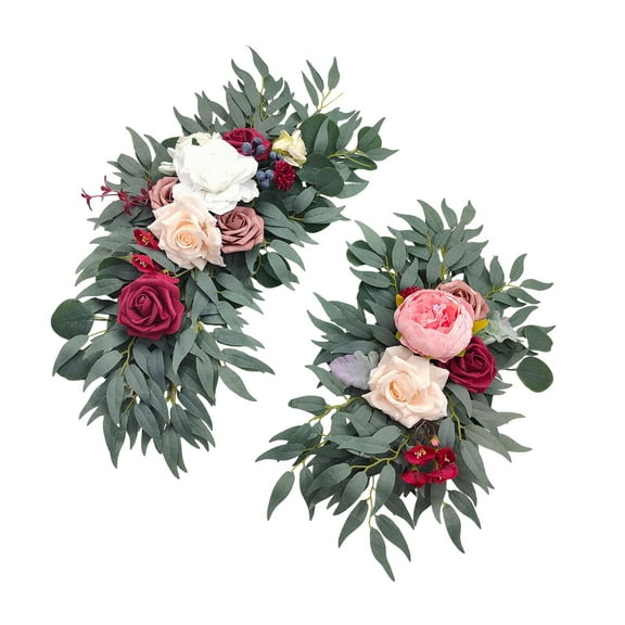 Wedding Arch Flowers Silk Flowers for Wedding Arch Decorative Centerpiece Home Decor Indoor Artificial Flower Swag for Ceremony Table Arbor Mixed
