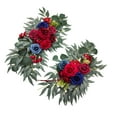 thumbnail image 1 of Wedding Arch Flowers Silk Flowers for Wedding Arch Decorative Centerpiece Home Decor Indoor Artificial Flower Swag for Ceremony Table Arbor Red Blue, 1 of 9