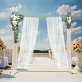 thumbnail image 1 of Wedding Arch Golden Backdrop Stand Background Decoration Set for Wedding/Ceremony/Party, 1 of 12