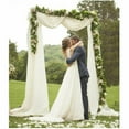 thumbnail image 1 of Wedding Arch Stand, 2X1m Square Flower Balloon Rack Party Backdrop Decor Metal Photo Booth Display Frame for Garden Mall Event Entrance White, 1 of 9