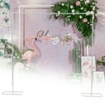 thumbnail image 1 of Wedding Arch Stand with Bases, 6.9ft Tall x 6.6ft White Square Wedding Backdrop Stand Balloon Arch Stand Kit Wedding Arches for Ceremony Weddings Party Event, 1 of 10