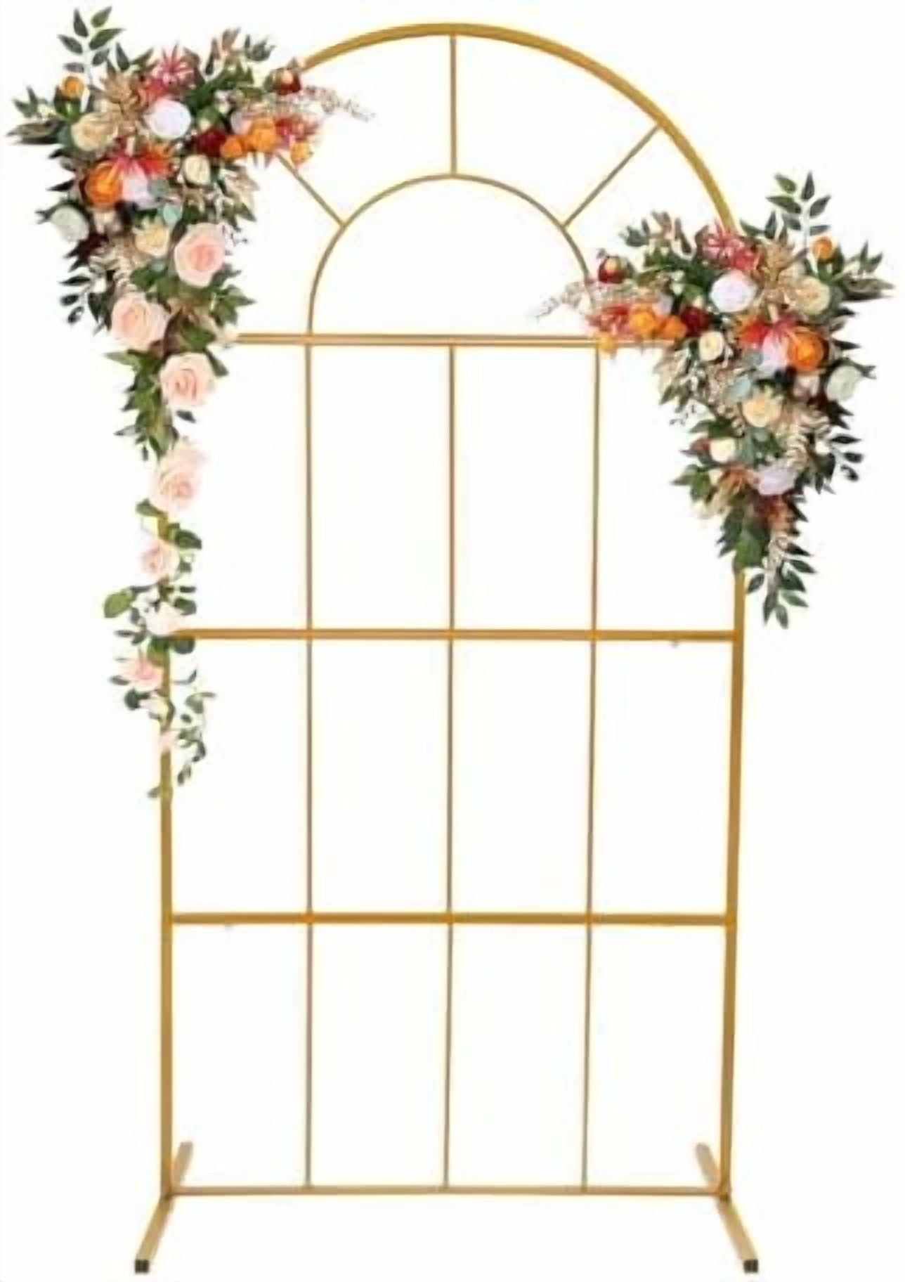 Wedding Arch Stand Gold Backdrop Birthday Decoration Frame 6.56 Ft ...