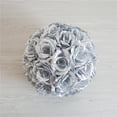 thumbnail image 1 of Wedding Artificial Rose Silk Real Looking Flower Ball for Bridal Wedding Bouquets Centerpieces Baby Shower Home Decor - (5 Inch, 1 Piece) Light Blue, 1 of 6