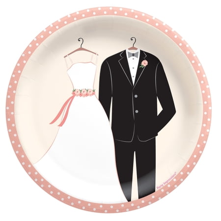 Wedding Attire Large Paper Plates (8ct)