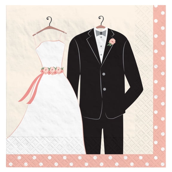 Wedding Attire Small Napkins (16ct)