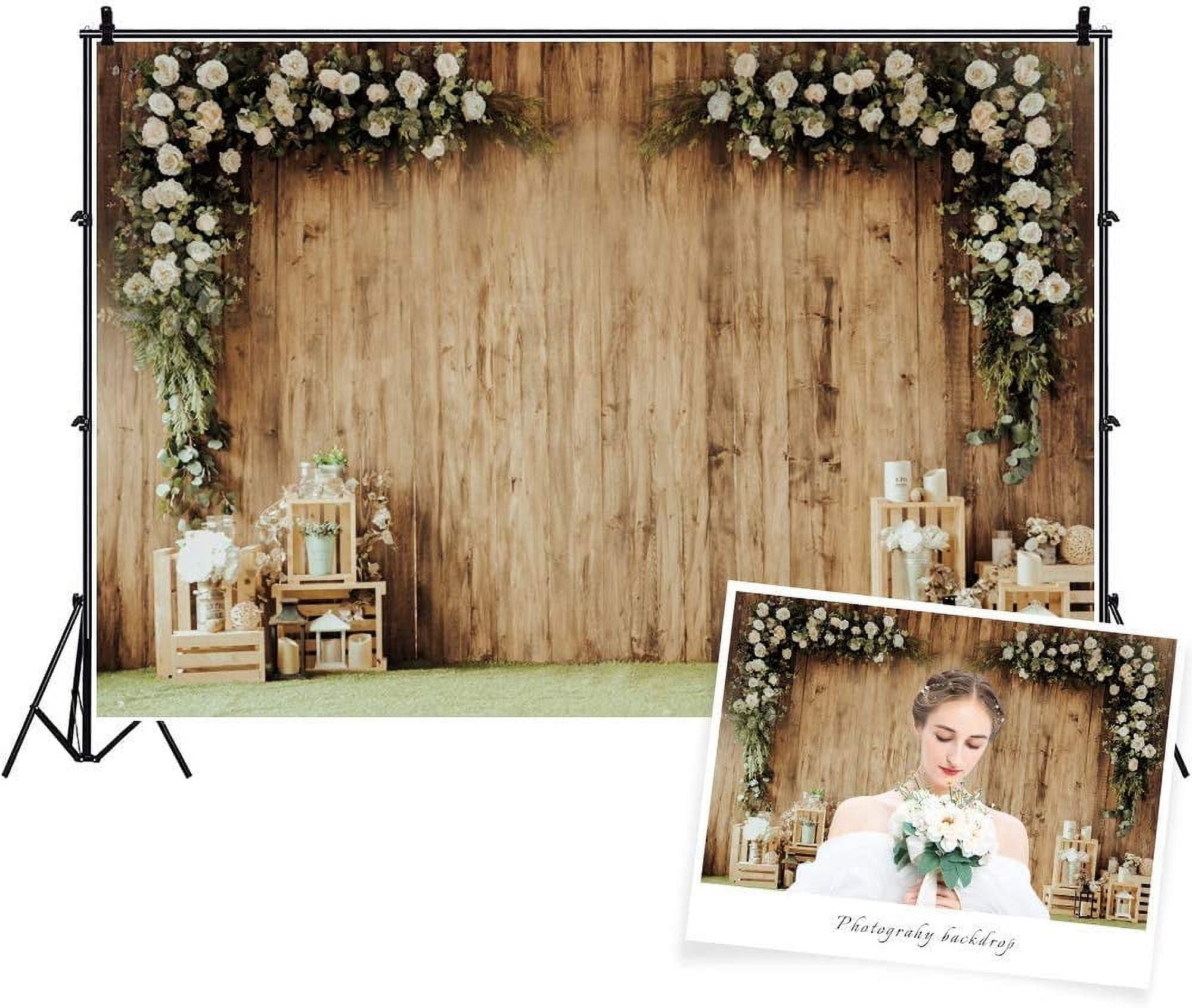 Wedding Backdrop Rustic Floral Wood Wall Bridal Shower Backdrop ...