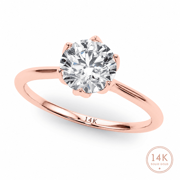 0.33CT Lab Grown Diamond Solitaire Ring in 14K Gold