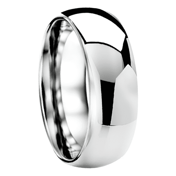 Wedding Band 925 Italian Sterling Silver Polished 8mm Classic Ring for Men and Women