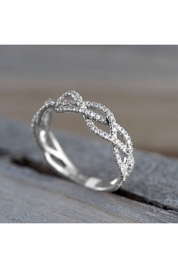 Wedding Band Anniversary Ring 2 Ct Round Diamond 14K White Gold Finish