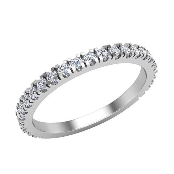 Wedding Band Matching to Princess Cut Cushion Halo Engagement Ring 18K White Gold 0.40 CT ( G, SI )