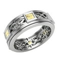 thumbnail image 1 of Wedding Bands for Men 9 MM Princess Cut Citrine 14K White Gold 1.70 CTW, 1 of 5