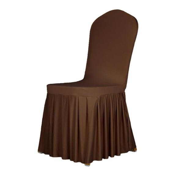 Wedding Banquet Chair Covers Skirt Decoration Pleated Hotel Birthday Party Dining Room Chair Slipcovers