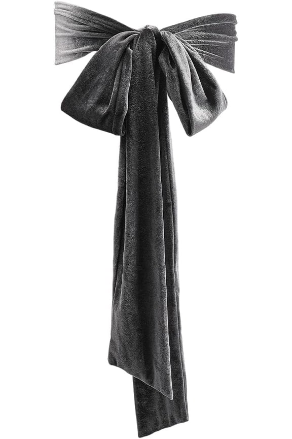 Wedding Belt Women Velvet Sash Belt Gray Tie Long Dress Sash Waist Bridal Neck Scarf for DIY Prom Party Special Occasion Dress Bridal Sash Belt 99 x 3.9 inch