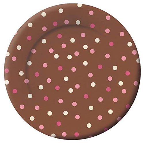 Various Multicolor Paper Dessert Plates, 8 Count