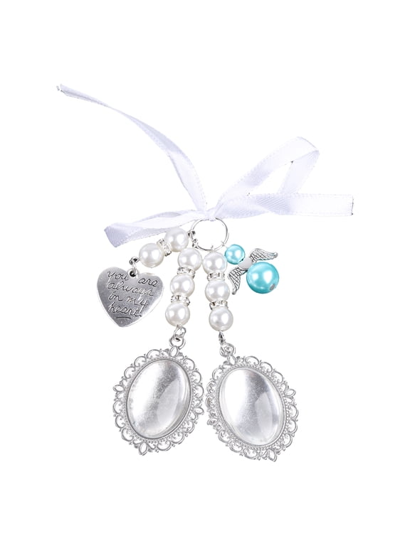 Wedding Bouquet Charm Lace Oval Bridal Bouquet Angel Charm Memorial Photo Charm You Are for Always in My Heart Charm