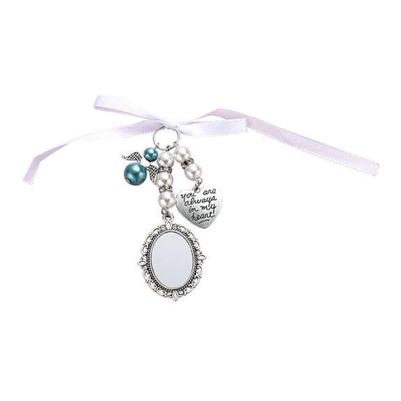 Wedding Bouquet Heart Photo Frame For Wedding Memory Bridal Lacy Oval Bridal Charm Bride Angel Pendant Wedding Gift