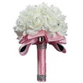 thumbnail image 1 of Wedding Bouquet, Holding Flowers Crystal Roses Pearl Bridesmaid Wedding Bouquet Bridal Artificial Silk Flowers, 1 of 1