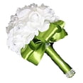thumbnail image 1 of Wedding Bouquet, Holding Flowers Crystal Roses Pearl Bridesmaid Wedding Bouquet Bridal Artificial Silk Flowers, 1 of 1