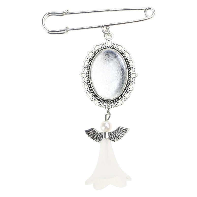 Wedding Bouquet Photo Charm Angel Pin Brooch Boutonniere DIY Photo ...