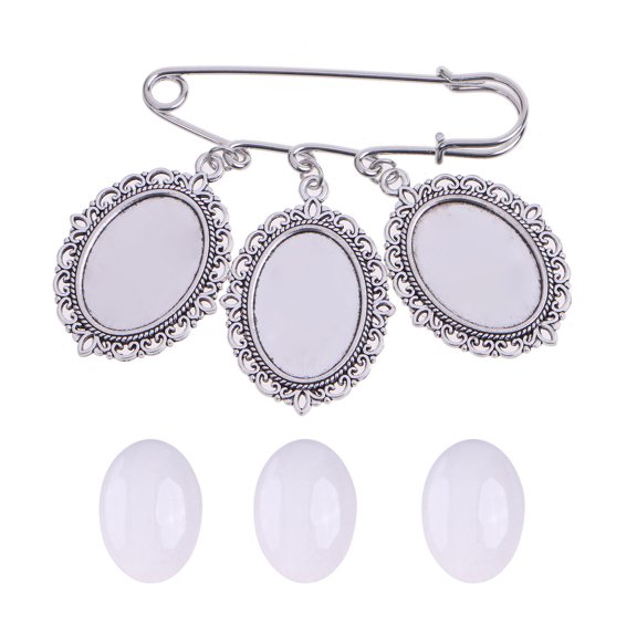 Wedding Bouquet Photo Charm Pin Making Lace Frame Wedding Charm Oval Glass Photo Frame Brooch Pendant
