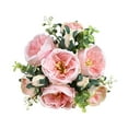 thumbnail image 1 of Wedding Bouquet Realistic Romantic Aesthetic Decorative Faux Silk Flower 10-headed Simulation Hibiscus Wedding Decor, 1 of 7