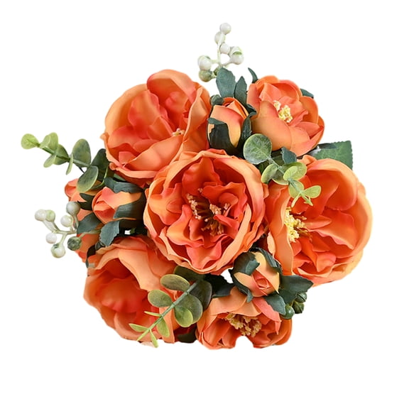 Wedding Bouquet Realistic Romantic Aesthetic Decorative Faux Silk Flower 10-headed Simulation Hibiscus Wedding Decor