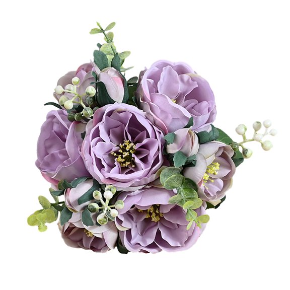 Wedding Bouquet Realistic Romantic Aesthetic Decorative Faux Silk Flower 10-headed Simulation Hibiscus Wedding Decor
