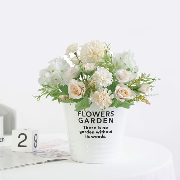 Wedding Bouquets for Bride,Beautiful Artificial Silk Fake Flowers Wedding Valentines Bouquet Bridal Decor,Artificial Flowers,Fake Peony Silk Hydrangea Bouquet(Champagne 1pc 13in)
