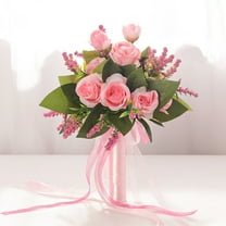 Wedding Bouquets for Bride, Bridal Bouquets for Bride, Bridesmaid Bouquet for Wedding, Wedding Flowers Bouquets with Silk Ribbon for Valentine's Day, Home Decor, Decoration