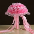 thumbnail image 1 of Wedding Bouquets for Bride, Wedding Bouquet Bridesmaid, Crystal Lace Rose Bouquet, String Bead Lace Bouquet, Artificial Silk Flower Bouquet, Wedding Ceremony Decor, Bridesmaid Holding Bouquet, 1 of 5