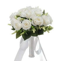 Wedding Bouquets For Bride Wedding Bridesmaid Bouquets Rose Flower Bouquets In Champagne White For Bridal Tossing And Valentine's Day Bouquets
