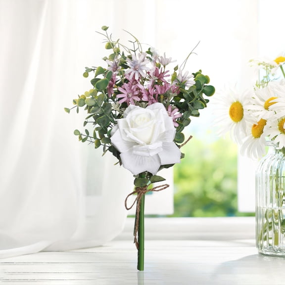 Wedding Bouquets Silk Flower Artificial Flowers for Gift Ceremony Graduation Style B