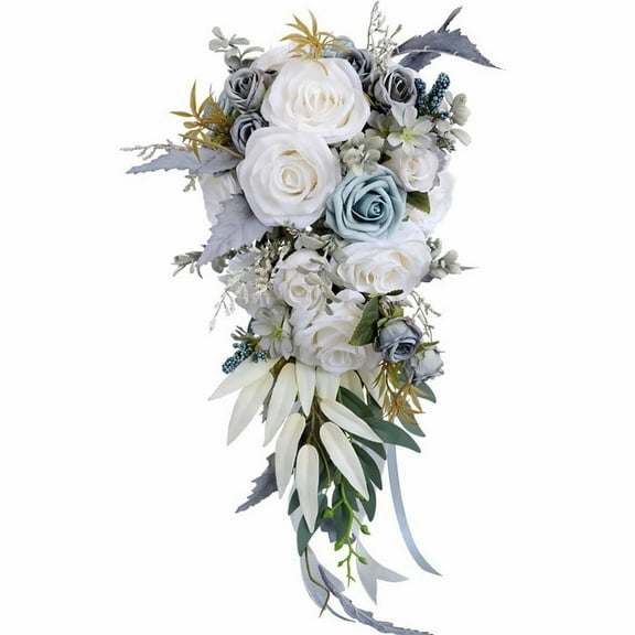 Wedding Bouquets for Bride Artificial Flowers Silk Bouquets Bridal Bridesmaid Rose White Purple