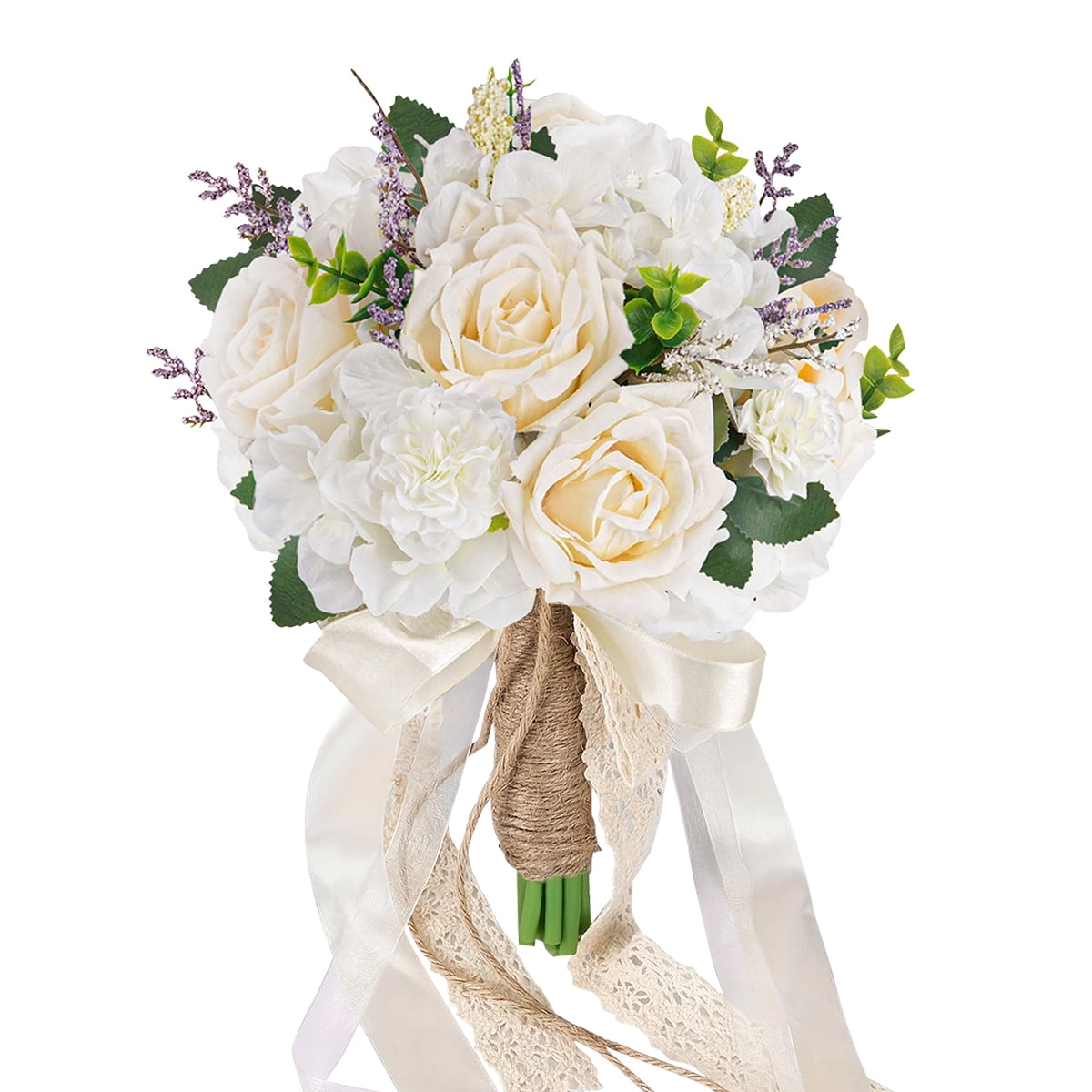 Wedding Bouquets for Bride Bridesmaid Fake Flowers Toss Bouquet Artificial Roses Flowers for Wedding  Decoration