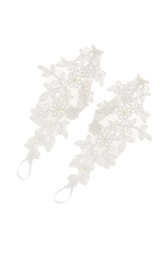 Wedding Bridal Barefoot Sandals Anklets Woman Jewelry White