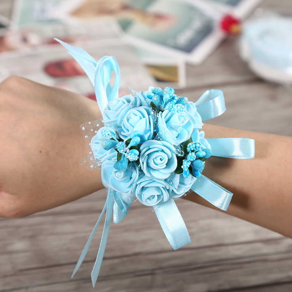 Wedding Supply Bridesmaids Wrist Flower Sisters Hand Artificial Pearl Cloth Deco