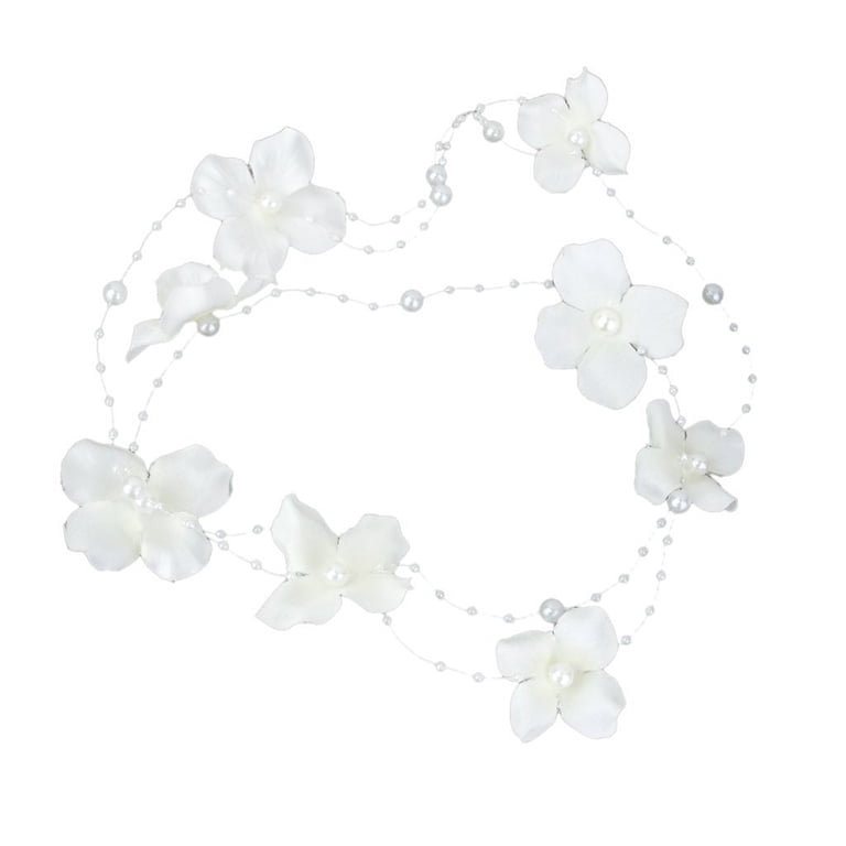 Elegant Floral Faux Pearl Headband Bridal Hair Accessory Amazon.com : Darlingao Pearl Wedding & Bridal Headpiece for  main image 4