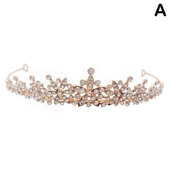 Wedding Bridal Tiara Faux Pearl Crystal Rhinestone Band SIlver Hair Crown B9A1