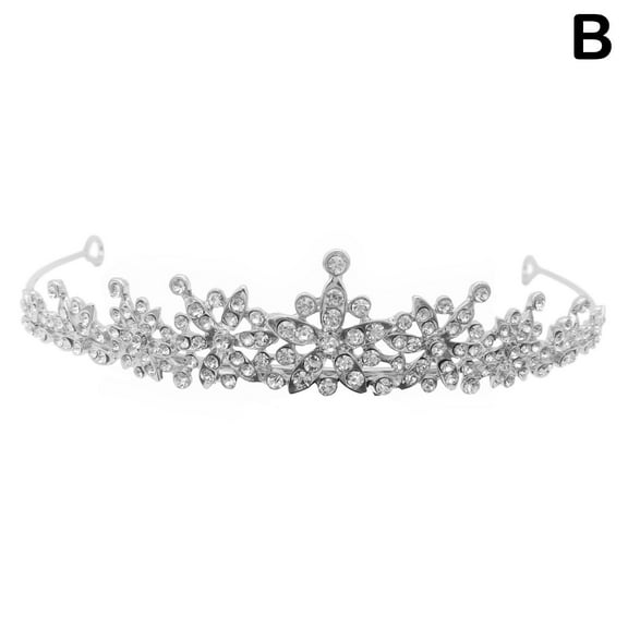 Wedding Bridal Tiara Faux Pearl Crystal Rhinestone Crown Gold SIlver Hair T9C1