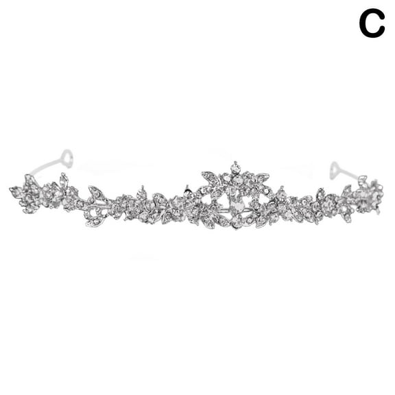 Wedding Bridal Tiara Faux Pearl Crystal Rhinestone SIlver 8E5T Crown Gold L1R7