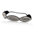 thumbnail image 1 of Wedding Bride Diamond Rhinestone Silver Scallop Headband Bohemian with Style Guideand Nonslip Velvet Backing, 1 of 4