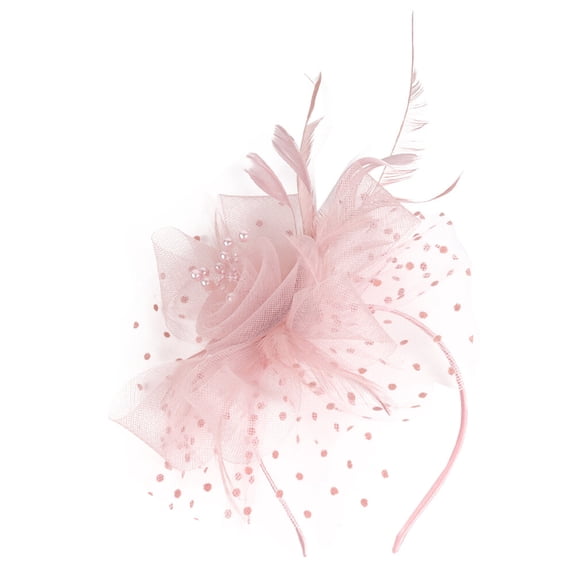 MERRYHAPY Netting Wedding Bride Fascinator Headwear for Women, Tea Party, Banquet, Special Occasion, 9.89.41.2in