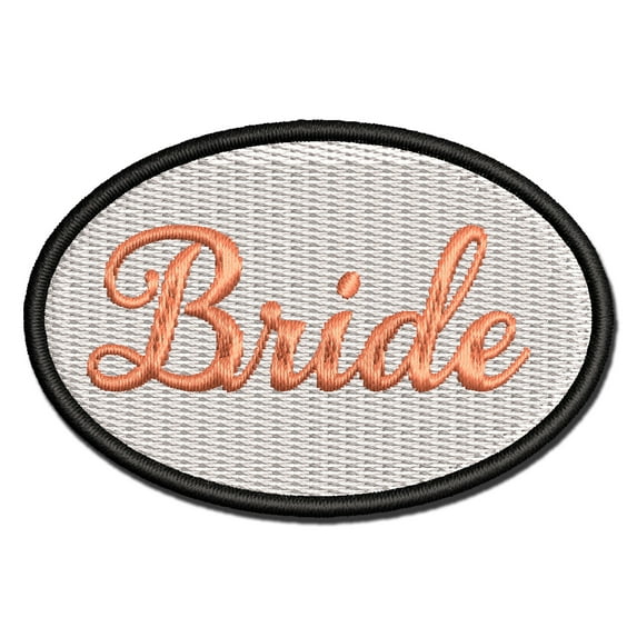 Wedding Bride Party Group Applique Multi-Color Embroidered Iron-On Patch - 2.5 Inch Small