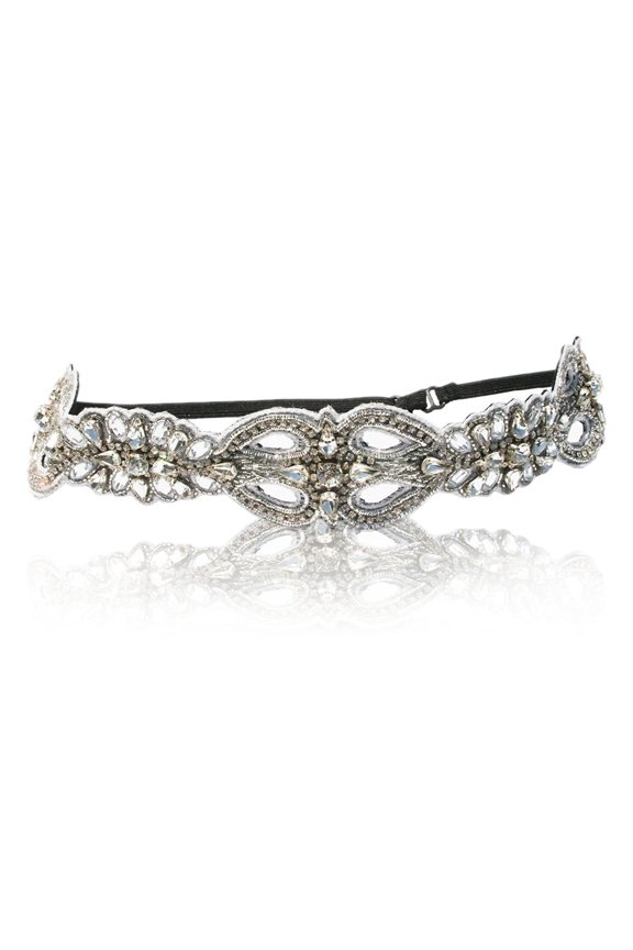 Wedding Bride or Bridesmaid Encrusted Diamond Rhinestone Headband Adjustable Non-slip Comfortable for Wedding Day