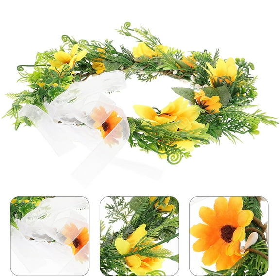 Wedding Bridesmaid Hair Wreath Bridal Sunflower Hair Garland Hair Accessories