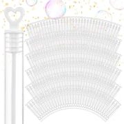 Wedding Bubbles Bulk - White Heart Top Wands 200 Count Individual Mini Bubble Wand Favors for Weddings, Celebration Party Favor for Guests - Stock Your Home